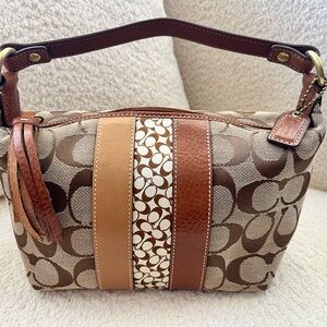 Vintage Coach Authentic Signature C Mini Brown Hobo Bag Y2K